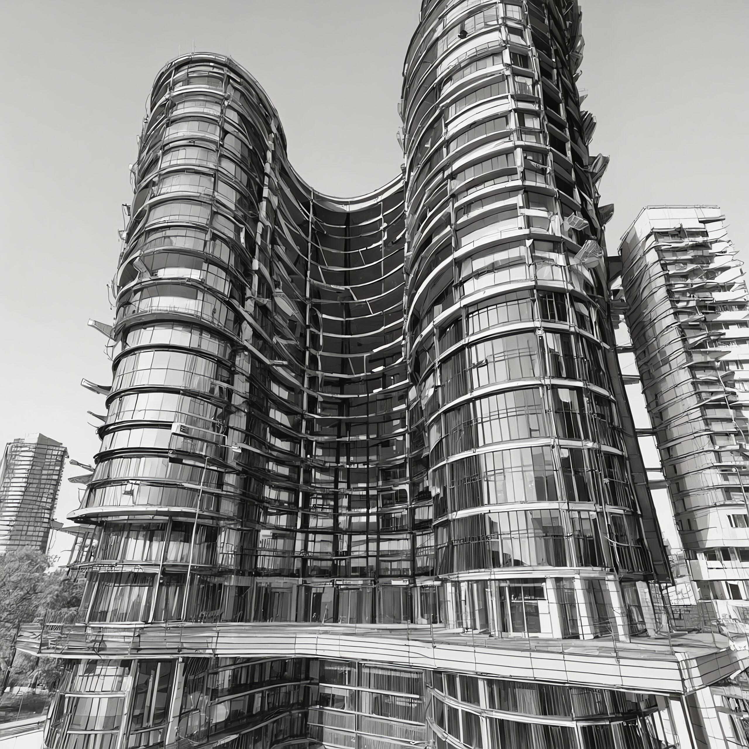 Clear Office Building Drawing Images for Construction Plans